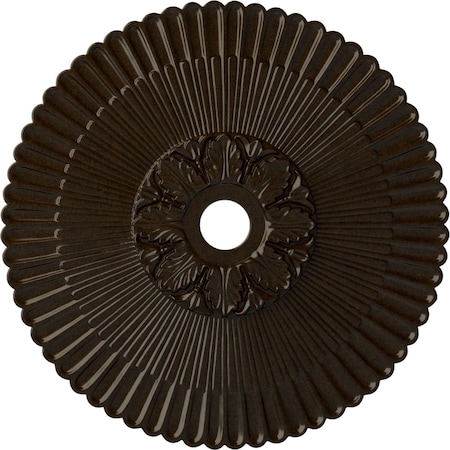 Ekena Millwork Melonie Ceiling Medallion (Fits Canopies up to 6 1/4"), Hand-Painted Bronze, 36 1/4"OD x 1 7/8"P CM36MEBZS